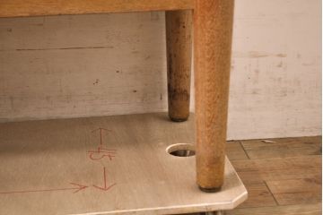 和製ビンテージ　昭和レトロ　KIHARA　ナチュラルスタイルの収納におすすめのナラ材製ネームプレート付きカードケース(引き出し、チェスト、ヴィンテージ、図書館、図書室)(R-050541)