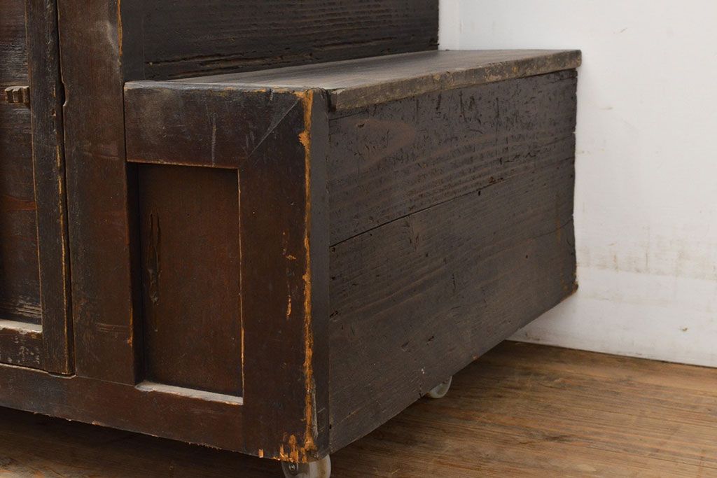 和製アンティーク　明治期　ヒノキ材　深みのある色合いが魅力の階段箪笥(時代箪笥、収納
棚)(R-050542)