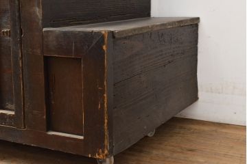 和製アンティーク　明治期　ヒノキ材　深みのある色合いが魅力の階段箪笥(時代箪笥、収納
棚)(R-050542)