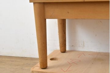 和製ビンテージ　昭和レトロ　KIHARA　お洒落な小物収納が叶うナラ材製ネームプレート付きカードケース(引き出し、チェスト、ヴィンテージ、図書館、図書室)(R-050543)