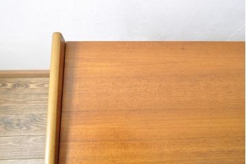 ビンテージ家具　北欧ヴィンテージ　チーク材　フタ付きが珍しく機能的なデスク(机、在宅ワーク、在宅用サイドテーブル)(R-050555)