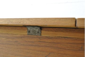 ビンテージ家具　北欧ヴィンテージ　チーク材　フタ付きが珍しく機能的なデスク(机、在宅ワーク、在宅用サイドテーブル)(R-050555)