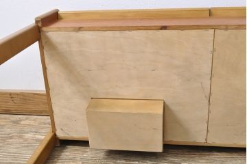 ビンテージ家具　北欧ヴィンテージ　チーク材　フタ付きが珍しく機能的なデスク(机、在宅ワーク、在宅用サイドテーブル)(R-050555)