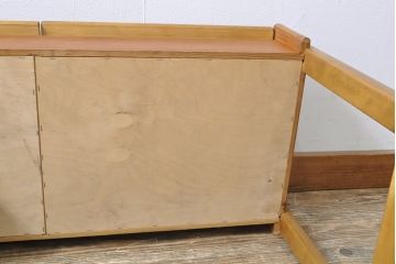 ビンテージ家具　北欧ヴィンテージ　チーク材　フタ付きが珍しく機能的なデスク(机、在宅ワーク、在宅用サイドテーブル)(R-050555)