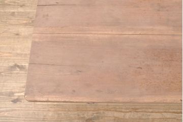 和製アンティーク　ヒノキ材　木の素朴な温かみが感じられる特大折り畳みテーブル(座卓、ちゃぶ台)(R-050557)