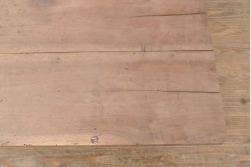 和製アンティーク　ヒノキ材　木の素朴な温かみが感じられる特大折り畳みテーブル(座卓、ちゃぶ台)(R-050557)