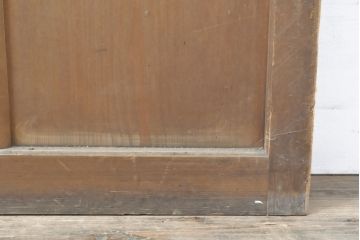 アンティーク建具　シンプルなデザインの障子入り引き戸1枚(板戸、障子戸、建具)(R-050558)