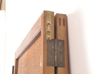 アンティーク建具　総杉材　柾目が上品な折れ戸(扉、ドア、建具)(R-050559)