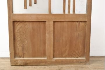 アンティーク建具　個性的なデザインが目を引くガラス戸1枚(引き戸、建具)(R-050560)