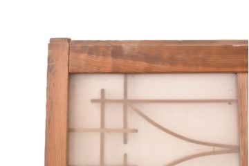 アンティーク建具　個性的なデザインが目を引くガラス戸1枚(引き戸、建具)(R-050560)