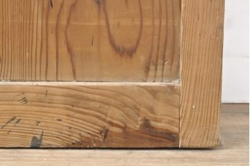 アンティーク建具　個性的なデザインが目を引くガラス戸1枚(引き戸、建具)(R-050560)