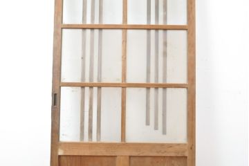 アンティーク建具　個性的なデザインが目を引くガラス戸1枚(引き戸、建具)(R-050560)