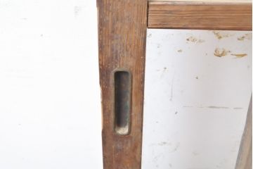 アンティーク建具　個性的なデザインが目を引くガラス戸1枚(引き戸、建具)(R-050560)