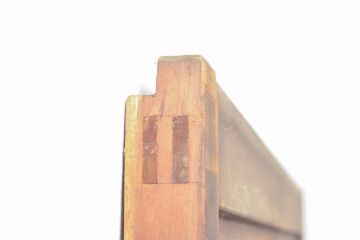 アンティーク建具　レトロな雰囲気漂うガラス入りの板戸1枚(引き戸、建具)(R-050563)