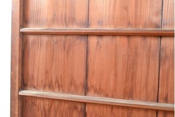 アンティーク建具　レトロな雰囲気漂うガラス入りの板戸1枚(引き戸、建具)(R-050563)