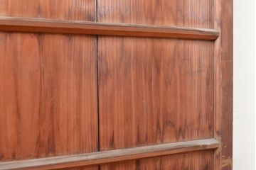 アンティーク建具　レトロな雰囲気漂うガラス入りの板戸1枚(引き戸、建具)(R-050563)