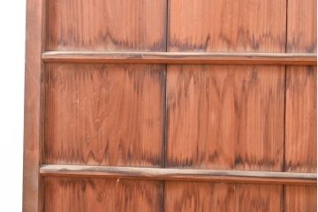 アンティーク建具　レトロな雰囲気漂うガラス入りの板戸1枚(引き戸、建具)(R-050563)