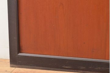 アンティーク建具　ツートンカラー　上質な和の空間づくりにおすすめの障子帯戸1枚(引き戸、板戸、建具)(R-050564)