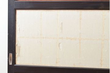 アンティーク建具　ツートンカラー　上質な和の空間づくりにおすすめの障子帯戸1枚(引き戸、板戸、建具)(R-050564)
