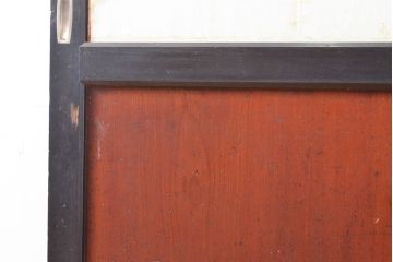 アンティーク建具　ツートンカラー　上質な和の空間づくりにおすすめの障子帯戸1枚(引き戸、板戸、建具)(R-050564)