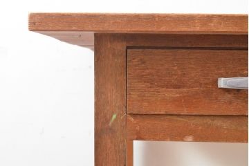 和製アンティーク　ナラ材　ナチュラルなお部屋づくりにもおすすめの平机(ワークデスク、在宅ワーク、在宅用、作業台)(R-050568)