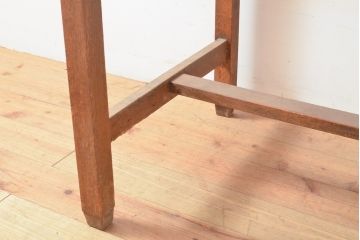 和製アンティーク　ナラ材　ナチュラルなお部屋づくりにもおすすめの平机(ワークデスク、在宅ワーク、在宅用、作業台)(R-050568)
