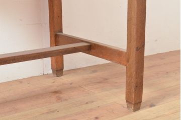 和製アンティーク　ナラ材　ナチュラルなお部屋づくりにもおすすめの平机(ワークデスク、在宅ワーク、在宅用、作業台)(R-050568)