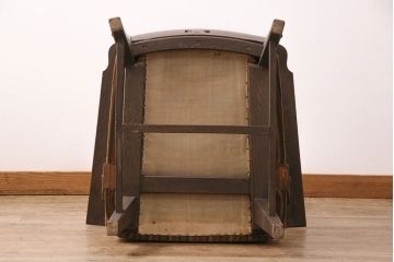 中古　神戸洋家具　永田良介商店　リラックスタイムに活躍するアームチェア(1人掛け、シングルソファ、一人掛け、1Pソファ)(R-050572)