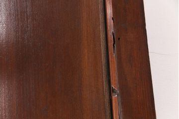 アンティーク建具　明治大正期　総ケヤキ材　赤みがかった色合いが魅力の蔵戸(玄関戸、引き戸、建具)(R-050580)