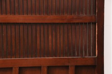 アンティーク建具　明治大正期　枡格子が重厚な雰囲気を醸しだす格子蔵戸1枚　(R-050583)