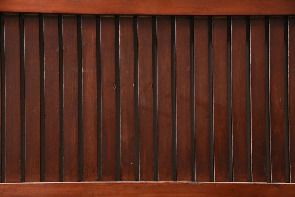 アンティーク建具　明治大正期　枡格子が重厚な雰囲気を醸しだす格子蔵戸1枚　(R-050583)