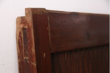 アンティーク建具　明治大正期　枡格子が重厚な雰囲気を醸しだす格子蔵戸(玄関戸、引き戸、建具)(R-050583)