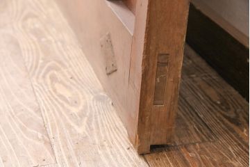 アンティーク建具　明治大正期　枡格子が重厚な雰囲気を醸しだす格子蔵戸(玄関戸、引き戸、建具)(R-050583)