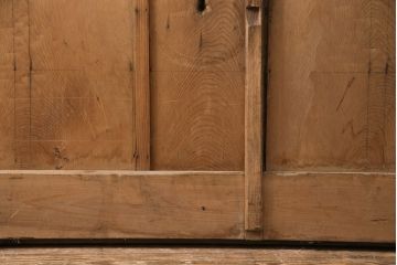 アンティーク建具　明治大正期　枡格子が重厚な雰囲気を醸しだす格子蔵戸(玄関戸、引き戸、建具)(R-050583)