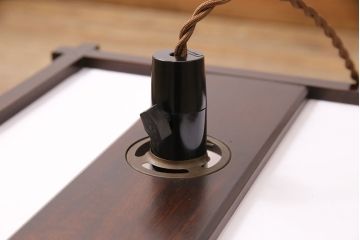 ヴィンテージ照明　松本民芸家具　和モダンの空間づくりに活躍する吊り下げ照明(天井照明、シェード、ペンダントライト、ビンテージ)(R-050593)