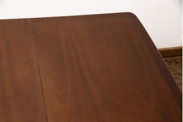 ビンテージ家具　北欧ヴィンテージ　濃い色味が上質な雰囲気を醸し出すチーク材製バタフライテーブル(エクステンションテーブル、ダイニングテーブル)(R-050602)