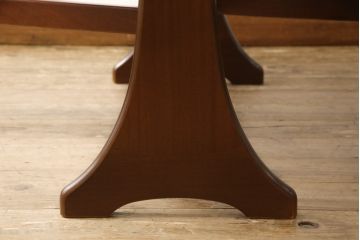 ビンテージ家具　北欧ヴィンテージ　濃い色味が上質な雰囲気を醸し出すチーク材製バタフライテーブル(エクステンションテーブル、ダイニングテーブル)(R-050602)