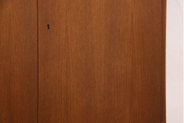 北欧ヴィンテージ　チーク材　引き出しのパーケット模様がお洒落なキャビネット(収納棚、戸棚、引き出し、ビンテージ)(R-050605)