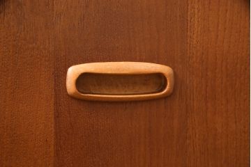 北欧ヴィンテージ　チーク材　引き出しのパーケット模様がお洒落なキャビネット(収納棚、戸棚、引き出し、ビンテージ)(R-050605)