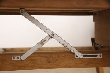 イギリスヴィンテージ　チーク材　オーク材　4way 使い方いろいろ!フレキシブルに活躍するエレベーターテーブル(エクステンションテーブル、センターテーブル、ダイニングテーブル、ビンテージ)(R-050606)