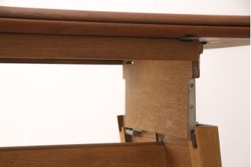 イギリスヴィンテージ　チーク材　オーク材　4way 使い方いろいろ!フレキシブルに活躍するエレベーターテーブル(エクステンションテーブル、センターテーブル、ダイニングテーブル、ビンテージ)(R-050606)