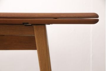 イギリスヴィンテージ　チーク材　オーク材　4way 使い方いろいろ!フレキシブルに活躍するエレベーターテーブル(エクステンションテーブル、センターテーブル、ダイニングテーブル、ビンテージ)(R-050606)