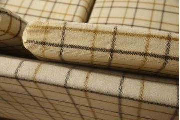 北欧ヴィンテージ　デンマーク家具　FRITZ HANSEN(フリッツハンセン)　チェック柄が可愛い、ほっこりした空間づくりにおすすめの3人掛けソファ(三人掛け、ビンテージ)(R-050607)