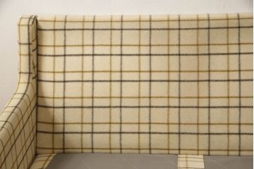 北欧ヴィンテージ　デンマーク家具　FRITZ HANSEN(フリッツハンセン)　チェック柄が可愛い、ほっこりした空間づくりにおすすめの3人掛けソファ(三人掛け、ビンテージ)(R-050607)