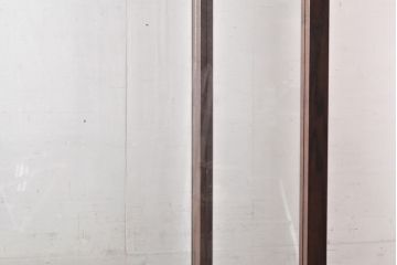 中古　美品　国産　栗材　片開き戸　手造りの木製ガラスケース(Gケース、ショーケース、店舗什器、飾り棚、陳列棚)(R-050616)