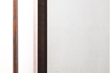 中古　美品　国産　栗材　片開き戸　手造りの木製ガラスケース(Gケース、ショーケース、店舗什器、飾り棚、陳列棚)(R-050616)