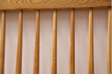 中古　手造り家具　頑固おやじ製　総栗無垢材　芸術品のような存在感のあるコノイドベンチ風木製ベンチ(長椅子、板座チェア)(R-050617)