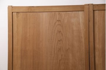 アンティーク建具　明治大正期　一枚板　木の風合いが魅力のシンプルなデザインの板戸2枚セット(建具、引き戸)(R-050622)