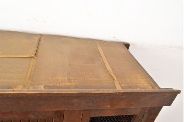 和製アンティーク　ケヤキ材・前面ヒノキ材　和の情緒たっぷりの空間づくりが叶う四尺水屋箪笥(重ね箪笥、食器棚、収納棚、キャビネット)(R-050644)