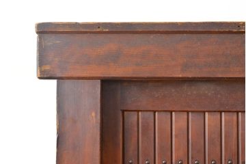 和製アンティーク　ケヤキ材・前面ヒノキ材　和の情緒たっぷりの空間づくりが叶う四尺水屋箪笥(重ね箪笥、食器棚、収納棚、キャビネット)(R-050644)